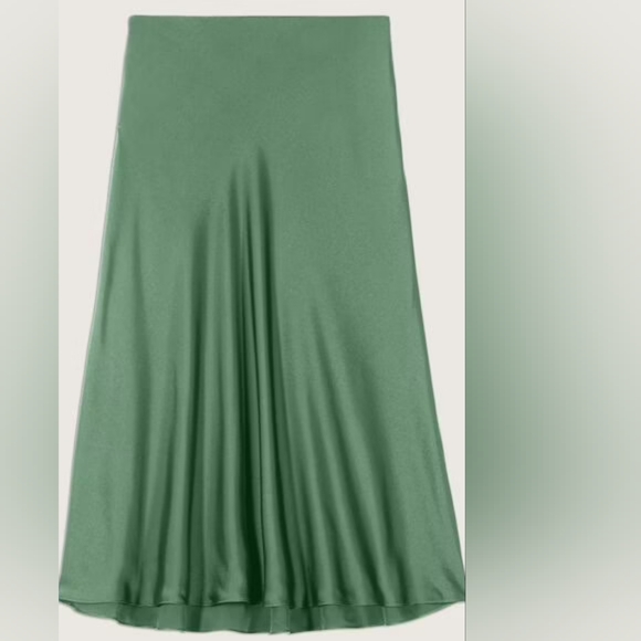 Ba&sh Cintia Green Silk Skirt - Picture 4 of 10